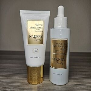 Nakery Bundle Full Size Instant Wrinkle Eraser + Rapid Lift Serum sealed NWT